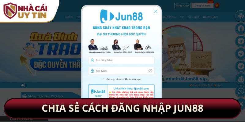 Chia sẻ cách đăng nhập Jun88