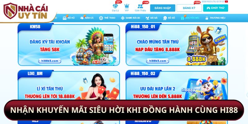 Nhận khuyến mãi siêu hời khi đồng hành cùng Hi88